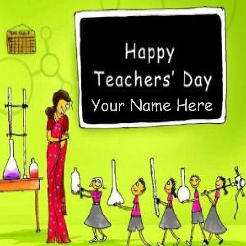 Student Wishes Happy Teachers Day Name Pix - Online Image Send